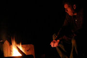 A quiet campfire